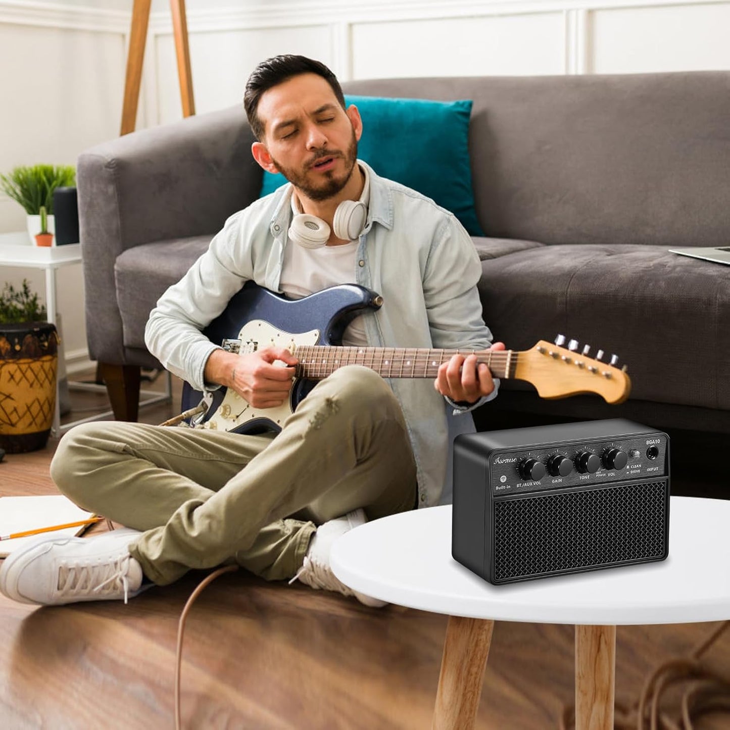 Amplificador de guitarra eléctrica portátil de 10W, Asmuse BGA-10.