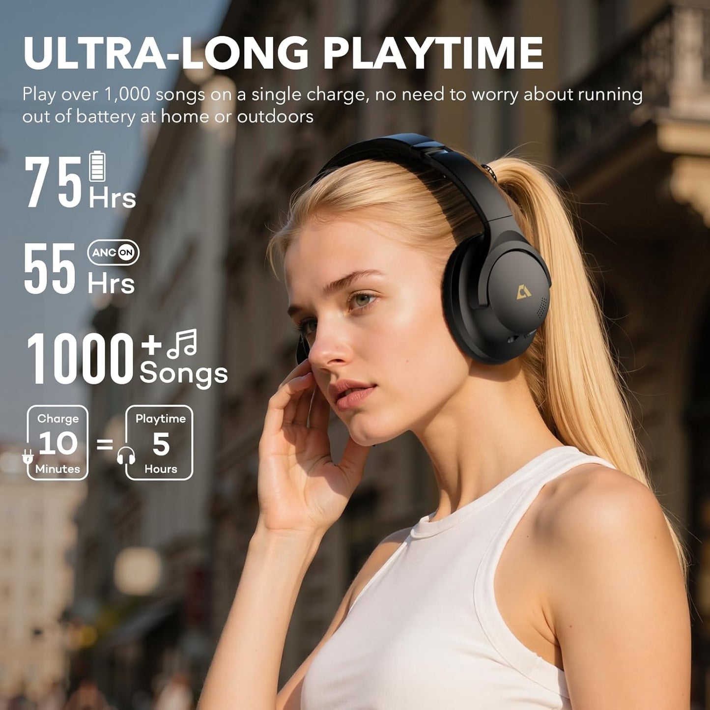 Auriculares Bluetooth inalámbricos con reducción de ruido, 1Mii.