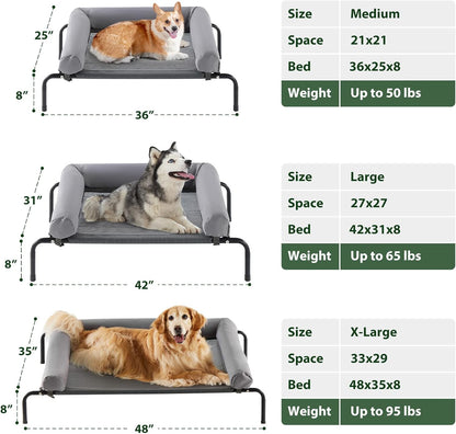 Cama Elevada M Refrescante para Perros Portátil (con detalle)