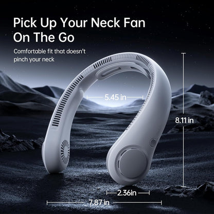 Ventilador Cuello JISULIFE Portátil Recargable 5000mAh