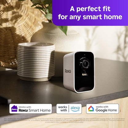 Cámara de batería para seguridad en el hogar, Roku SCB11R.