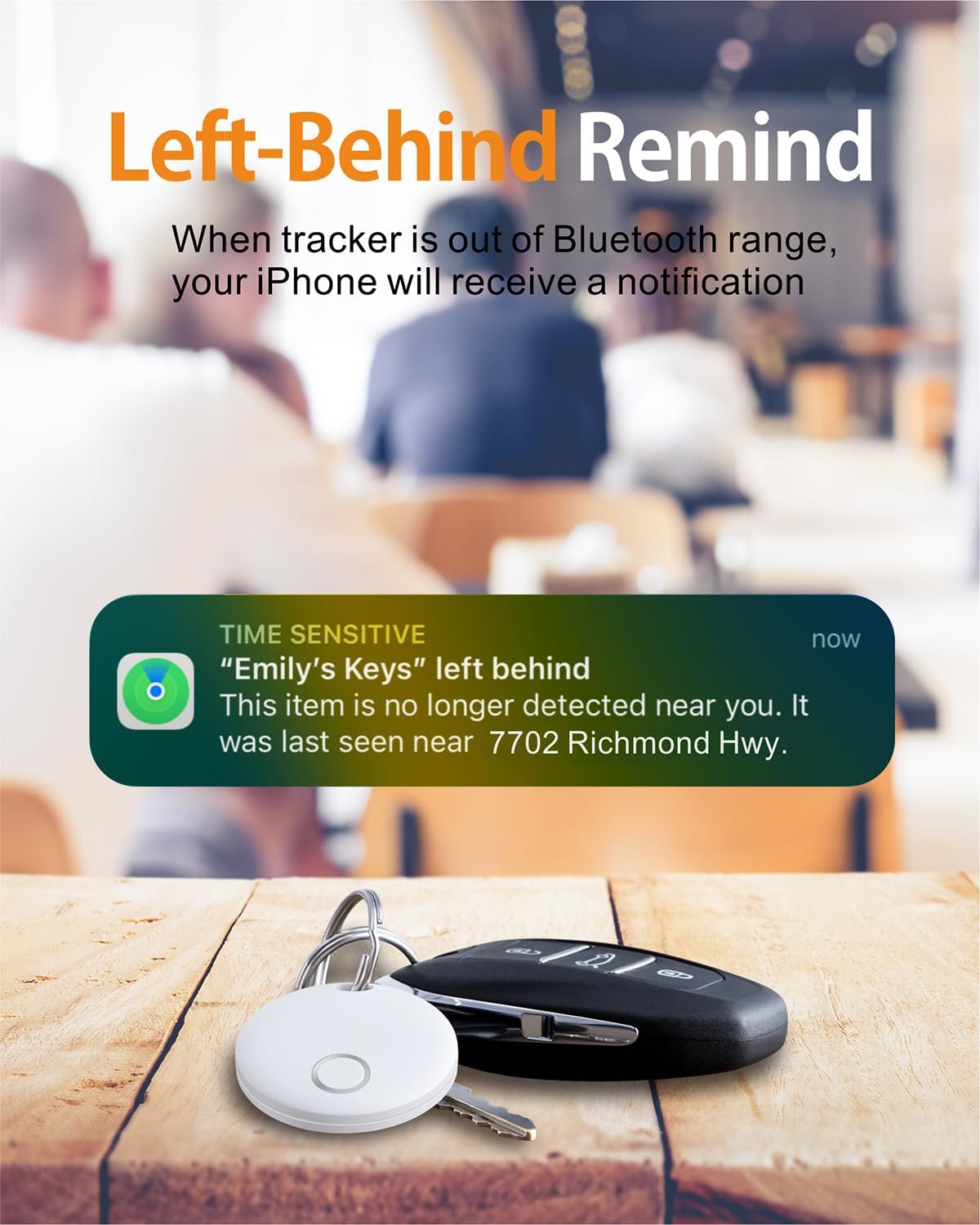 Rastreador de artículos IP67 compatible solo iOS