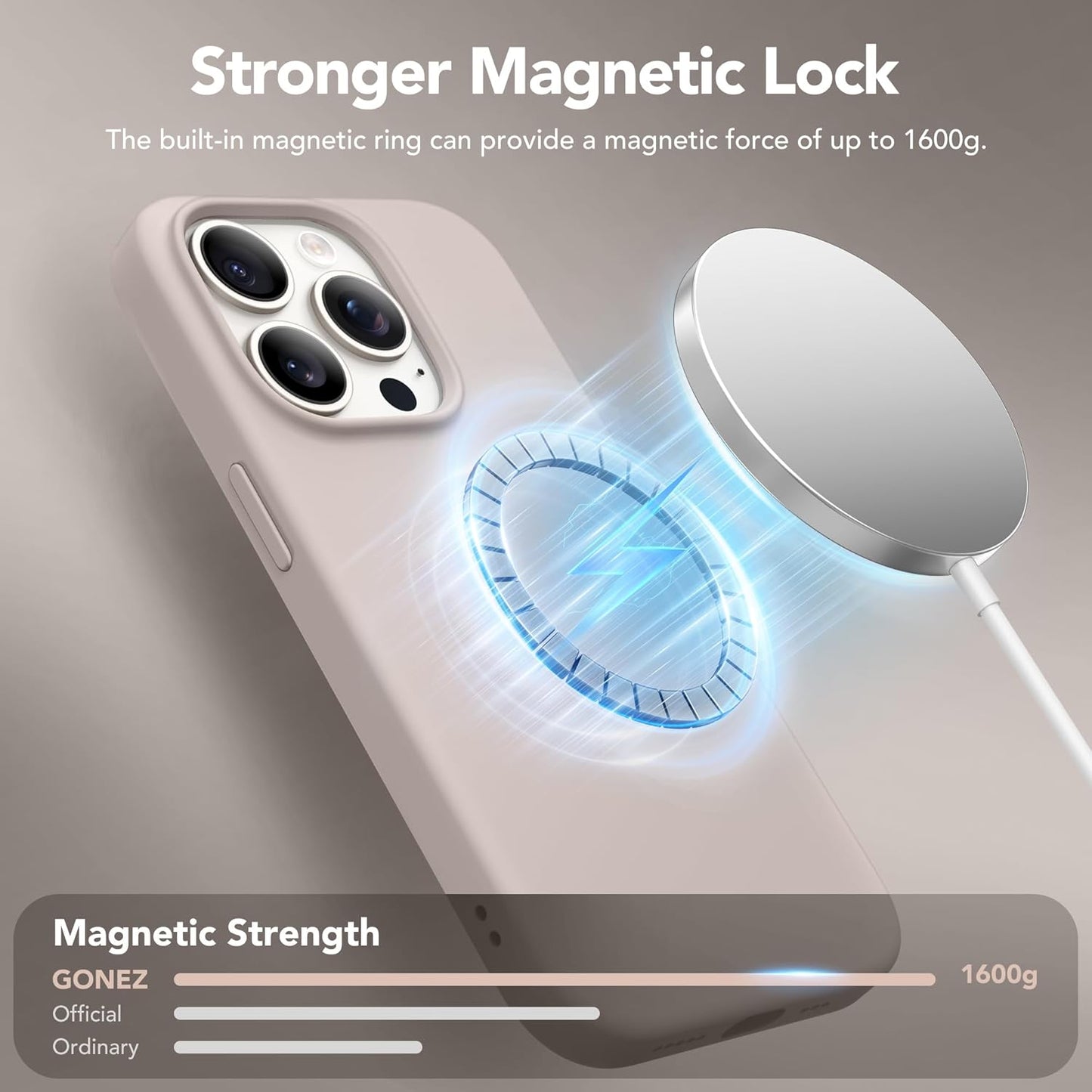 Funda para iPhone 15 Pro, GONEZ, compatible con Magsafe.