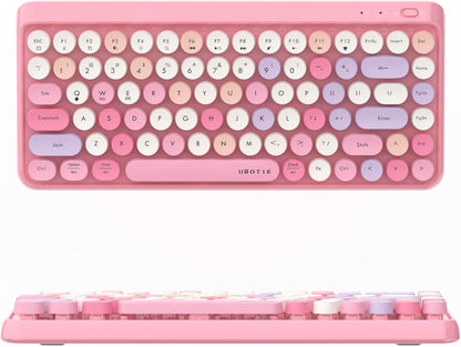 Teclado portátil Ubotie Bluetooth colorido inalámbrico