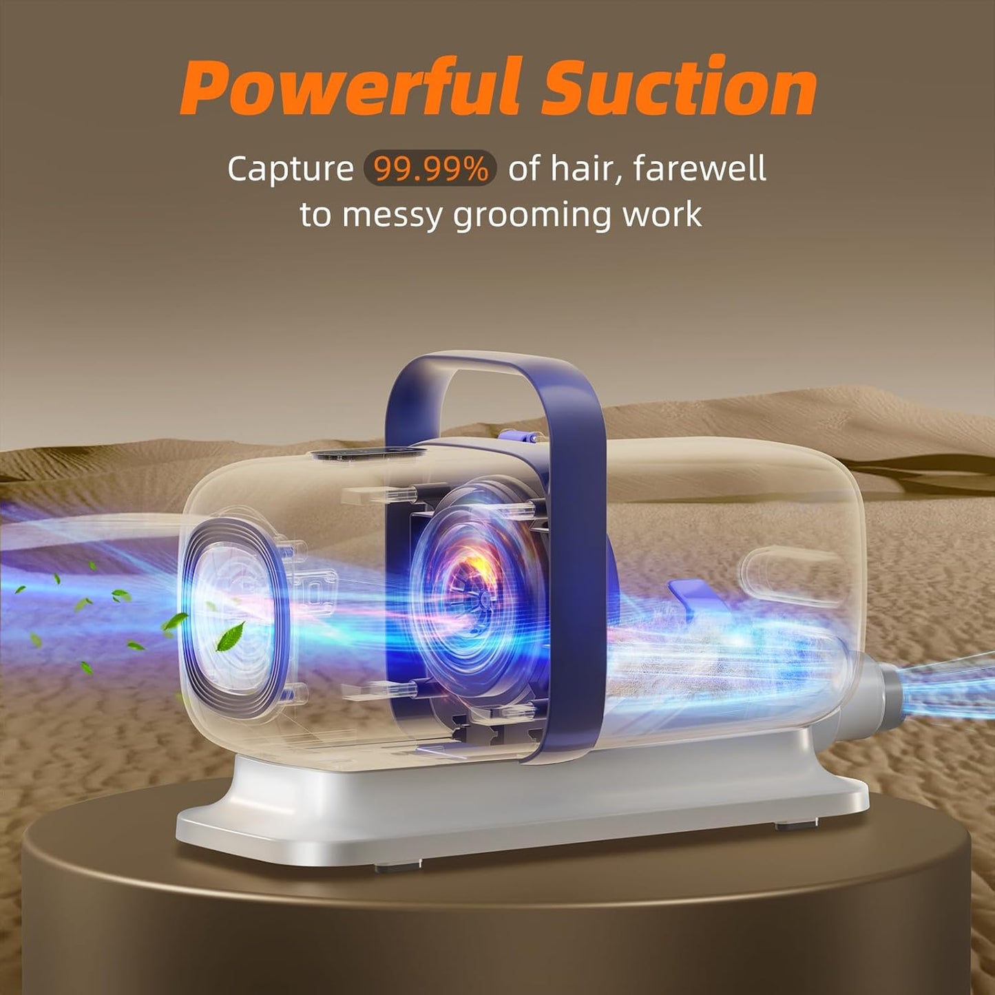 Kit de aseo para mascotas con aspiradora, (2 L), 5 herramientas.