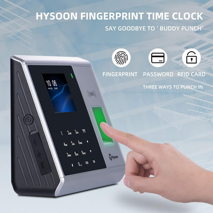 Reloj de control de tiempo, biométricos de huellas dactilares Hysoon USADO