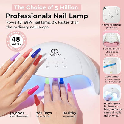 Kit de esmaltes de uñas en gel Mefa de 56 piezas