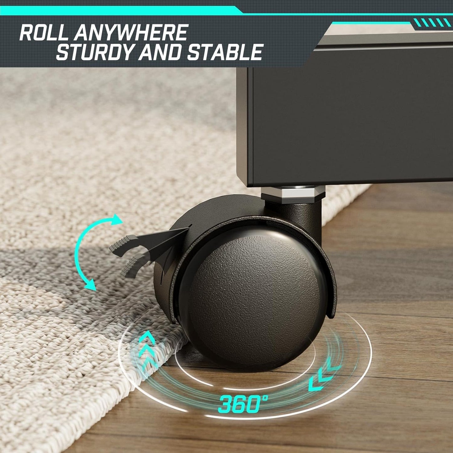 Soporte de TV con Toma de Corriente con Ruedas para televisores GREENSTELL