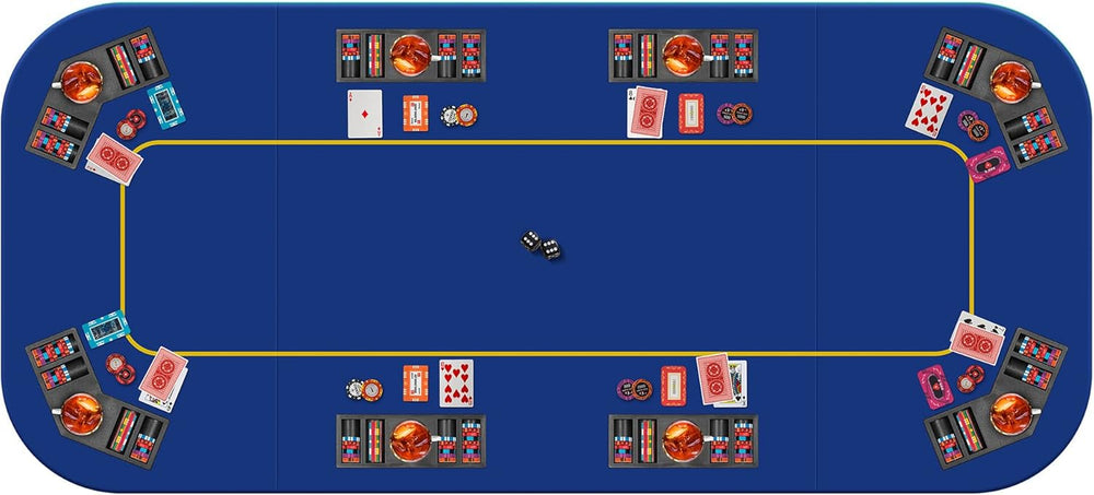 Sobremesa para Texas Poker Card de 8 jugadores, con portavasos.