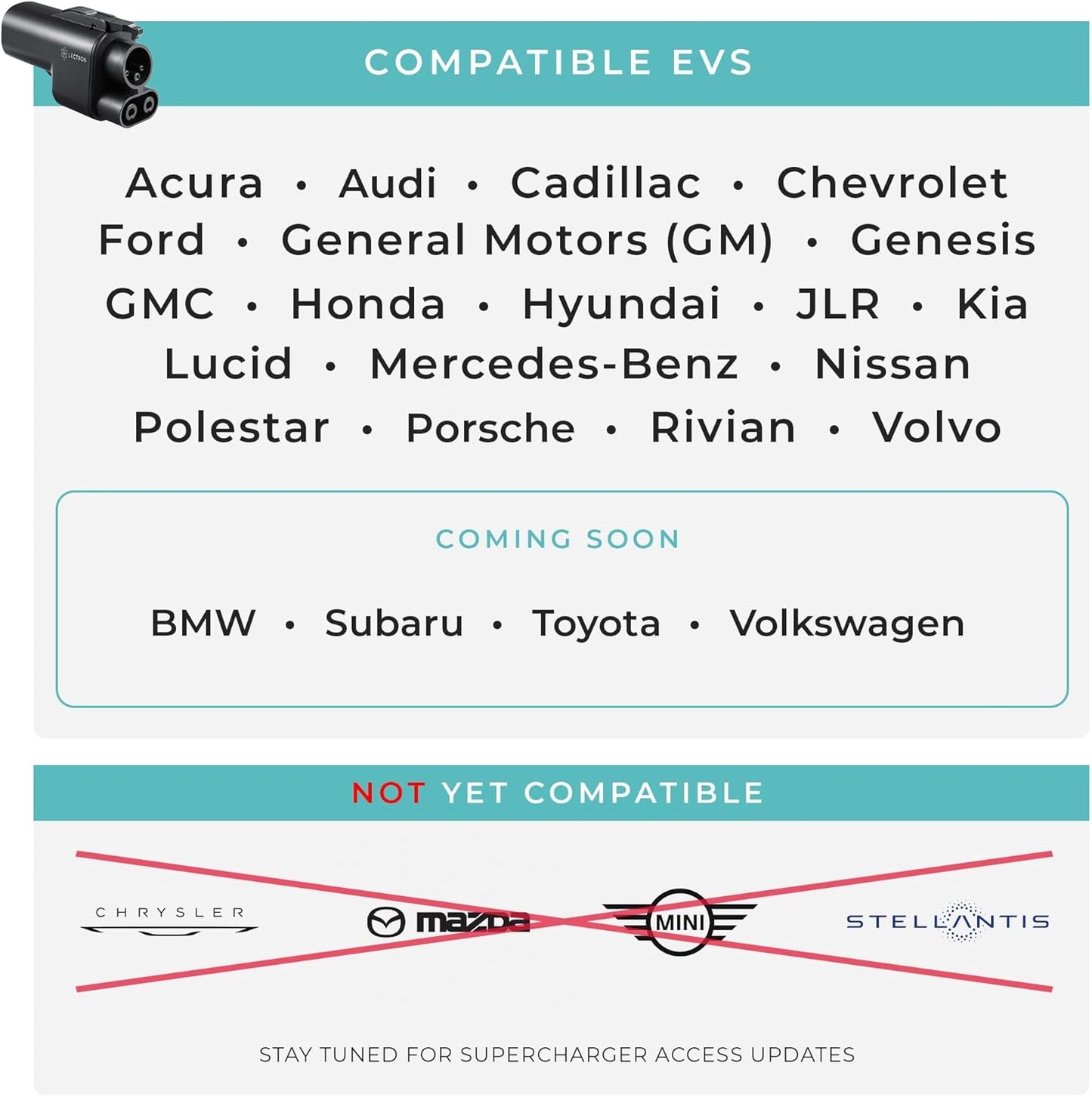 Adaptador Lectron, para Tesla, (NACS) a CCS, vehículo eléctrico.