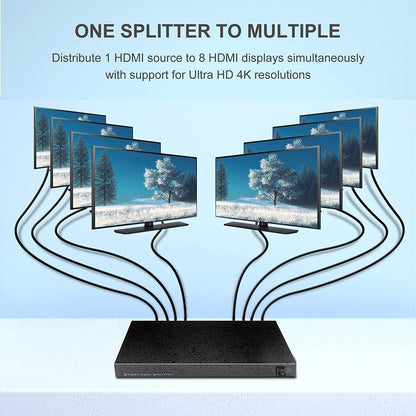 Divisor HDMI de 1 x 8 de Anlink-1 en 8 salidas, alta calidad Ultra HD 4K