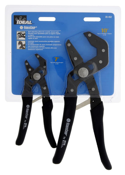 Pinzas Alicates 35-452 Robo Grip de 7 y 10 pulgadas. IDEAL INDUSTRIES