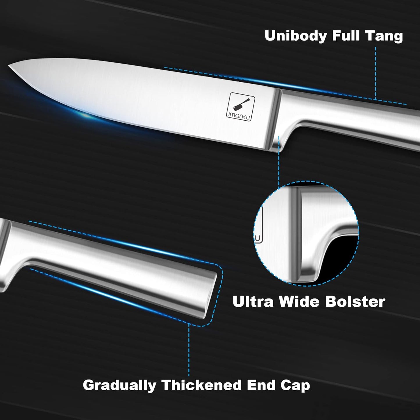 Juego de cuchillos, japonés, Stainless Steel, bloke madera.