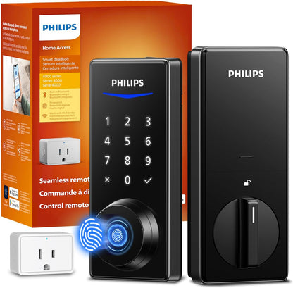 Cerradura inteligente WiFi Philips, desbloqueo automático App y huella.