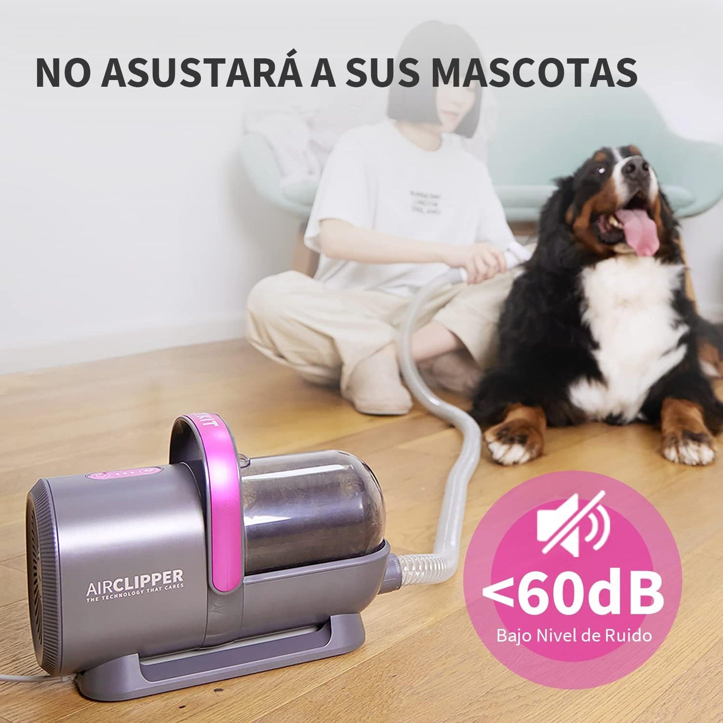 Cortapelos para mascotas con aspiradora, 5 en 1, PETKIT.