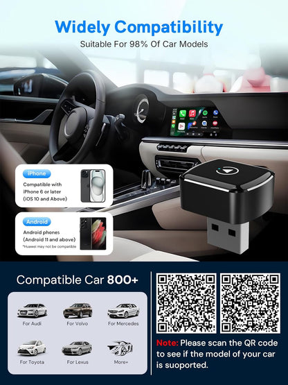 Adaptador inalámbrico CarPlay Plug and Play