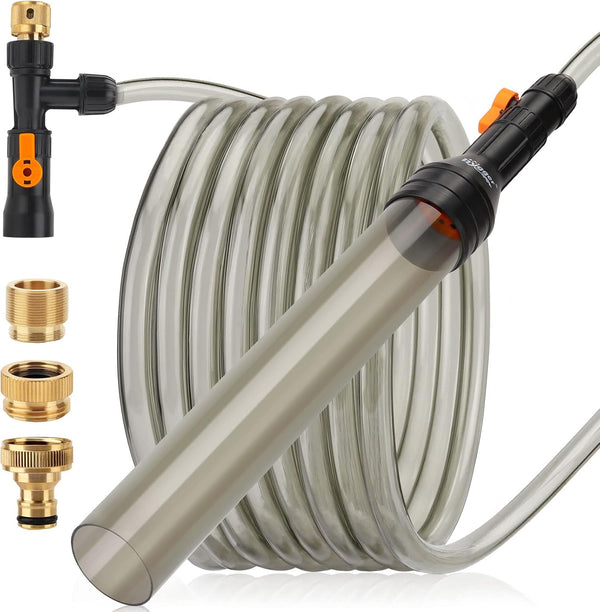 Hygger Kit de cambio de agua para acuario, limpiador semiautomático.