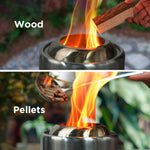 Chimenea de mesa con soporte de 7.9 x 6.1", con bolsa de viaje.