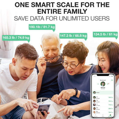KoreHealth Báscula digital inteligente IMC, grasa corporal, masa muscular y peso .