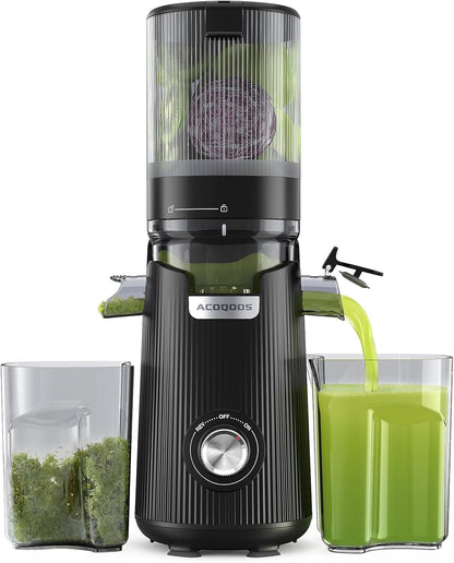 ACOQOOS Extractor Prensado Frio 1.8L Boca Ancha 13.5cm