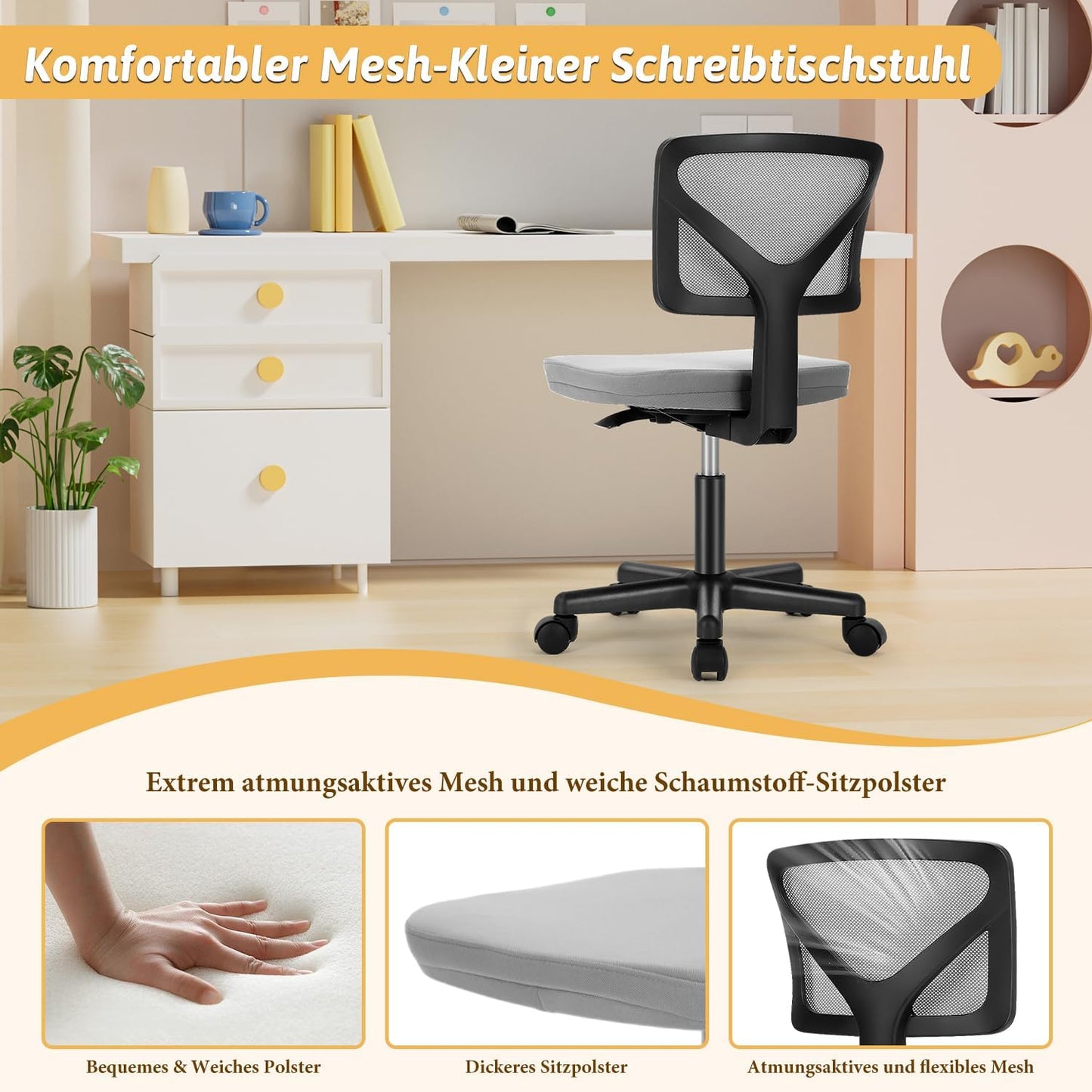 Silla de Oficina, Nailon Acero aleado Plástico Metal, DUMOS.