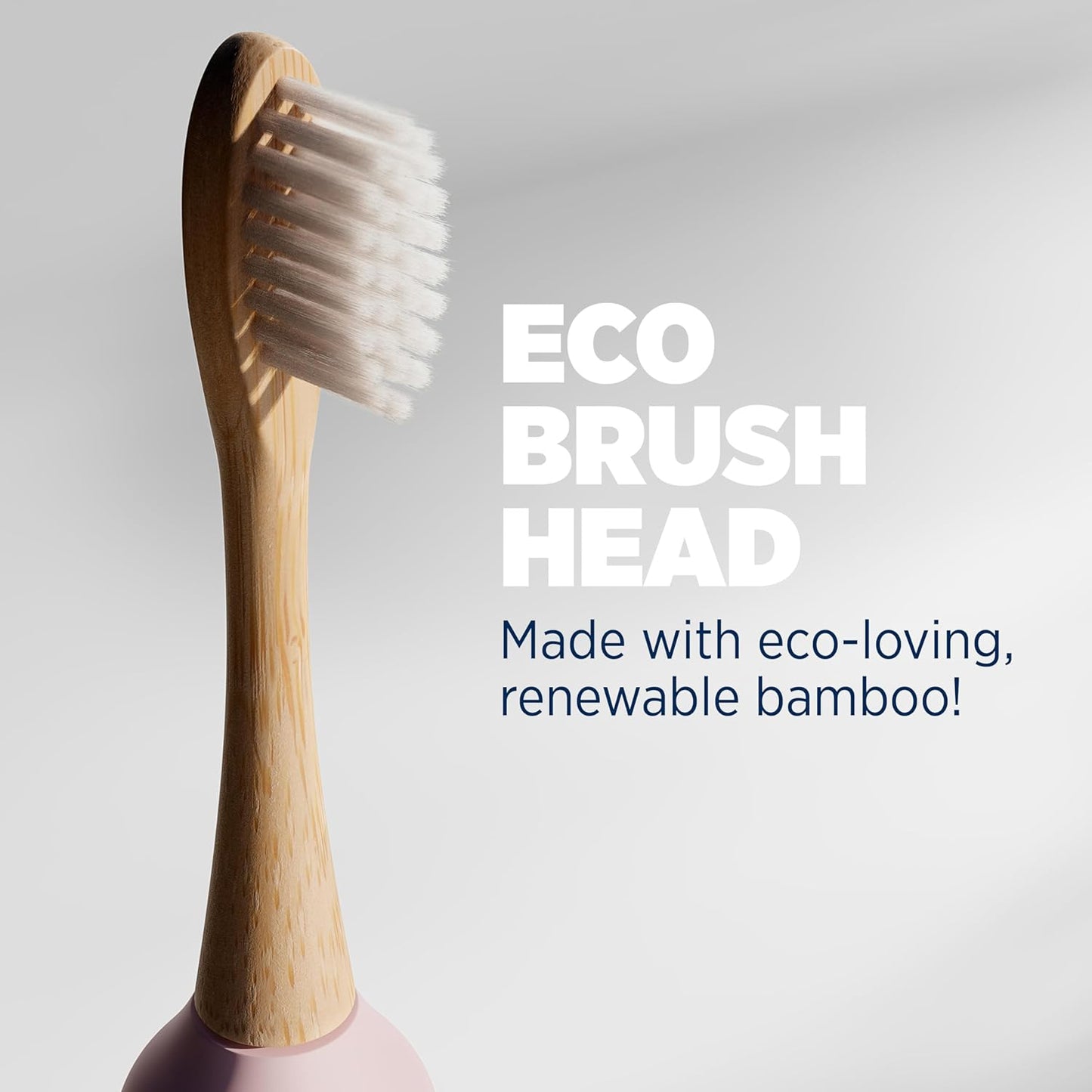 Lumineux Cepillo de dientes eléctrico de bambú sónico para adultos.