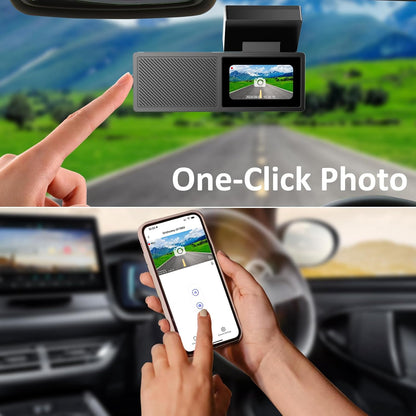Dashcam, grabación en Bucle, Sensor G, WiFi 2K, Tarjeta SD 64GB.