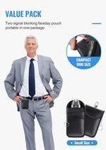 2 Bolsas Faraday para llaves de coche 3.15x4.5 "