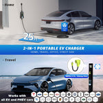 MUETUX Cargador EV de nivel 2 y 1 (16-40 amperios, 110 V-240 V,