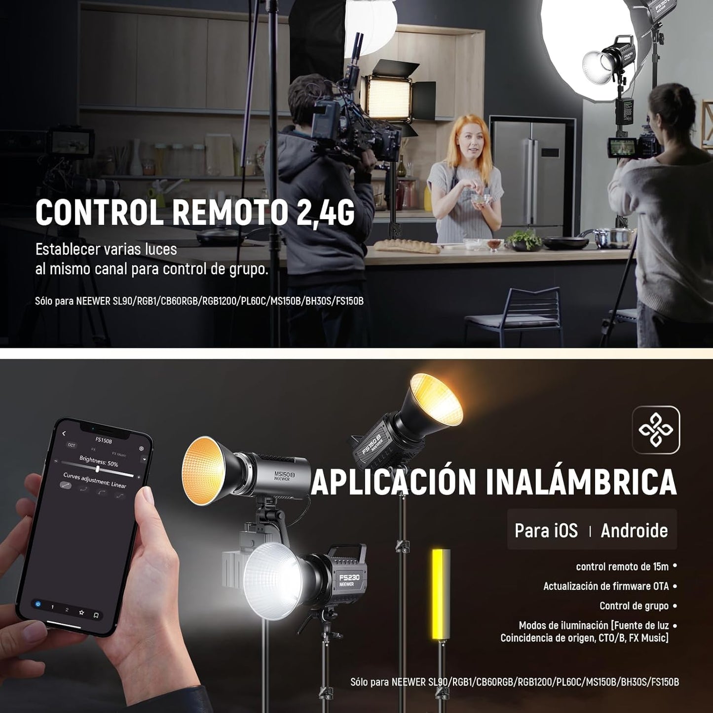 NEEWER FS230 Luz de Video COB de 230W