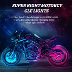 Kit de 12 luces LED para motocicleta, impermeables con control.