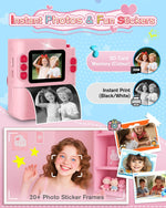 Cámara para niños, digital HD 1080P, tarjeta SD, impresión y selfie.