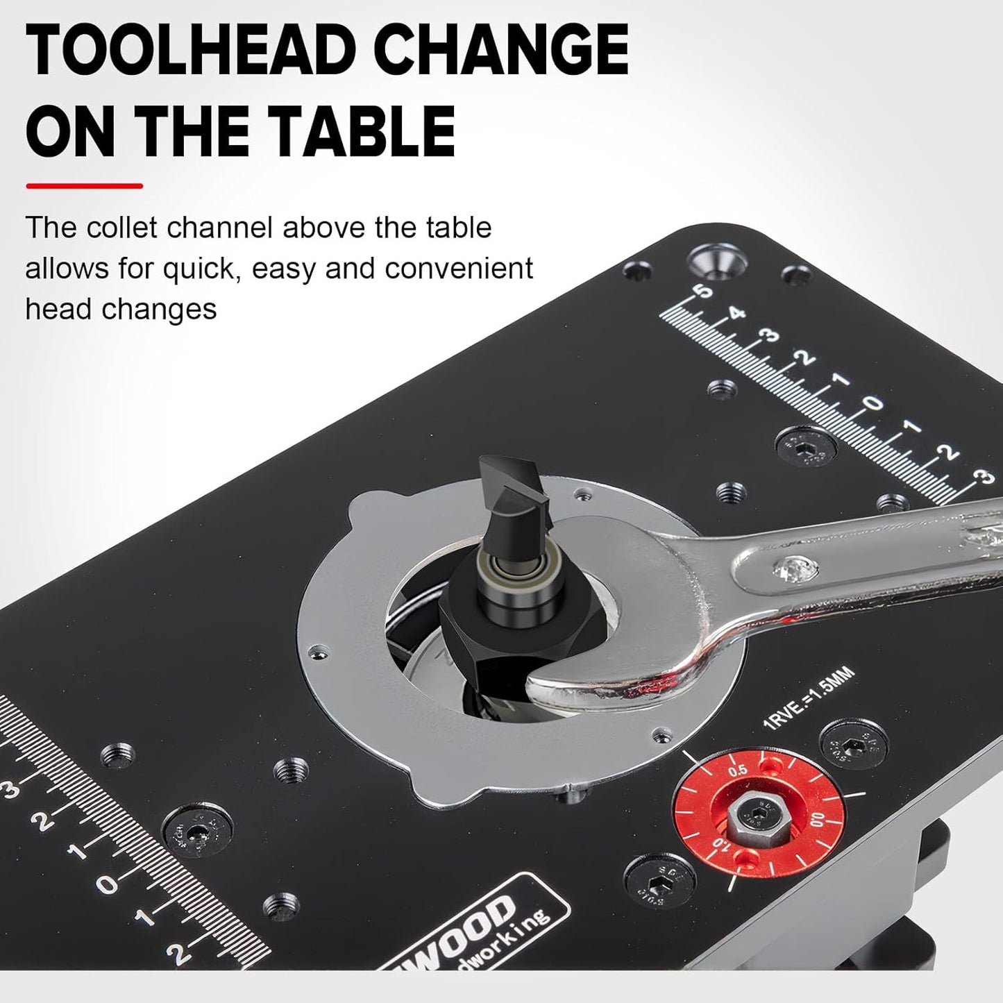 Sistema de elevación de mesa de enrutador de precisión, carpinteria.