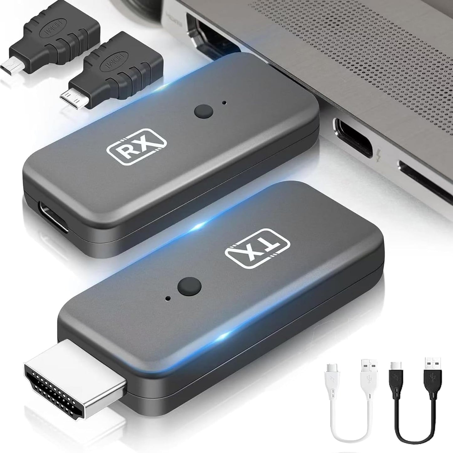 kit extensor inalámbrico portátil de HDMI, Transmisor y receptor.