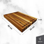 Tabla de madera de Teca para picar, cortar y servir, 3BROS.
