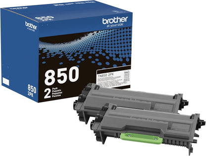 Cartuchos de tóner Brother TN850, Negro, Alto Rendimiento, 2 (1 ABIERTO)