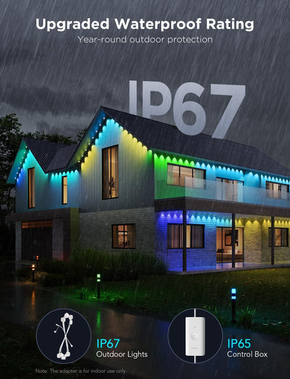 Luces para exterior Govee Pro H706, 200ft, impermeables (USADO)