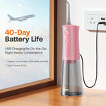 Irrigador Bucal Inalámbrico, Recargable con 3 modos de limpieza, IPX7, R