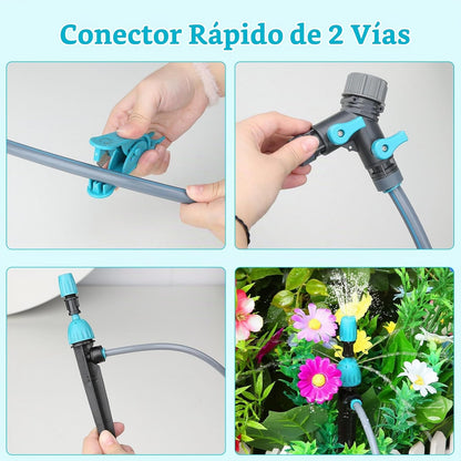 Kit de riego por goteo TRJZWA de 100 pies con temporizador y boquillas ajustables — vista 5