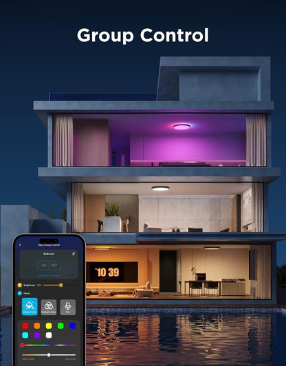 Plafón Inteligente Govee RGBIC LED 12 Pulg 2400LM WiFi