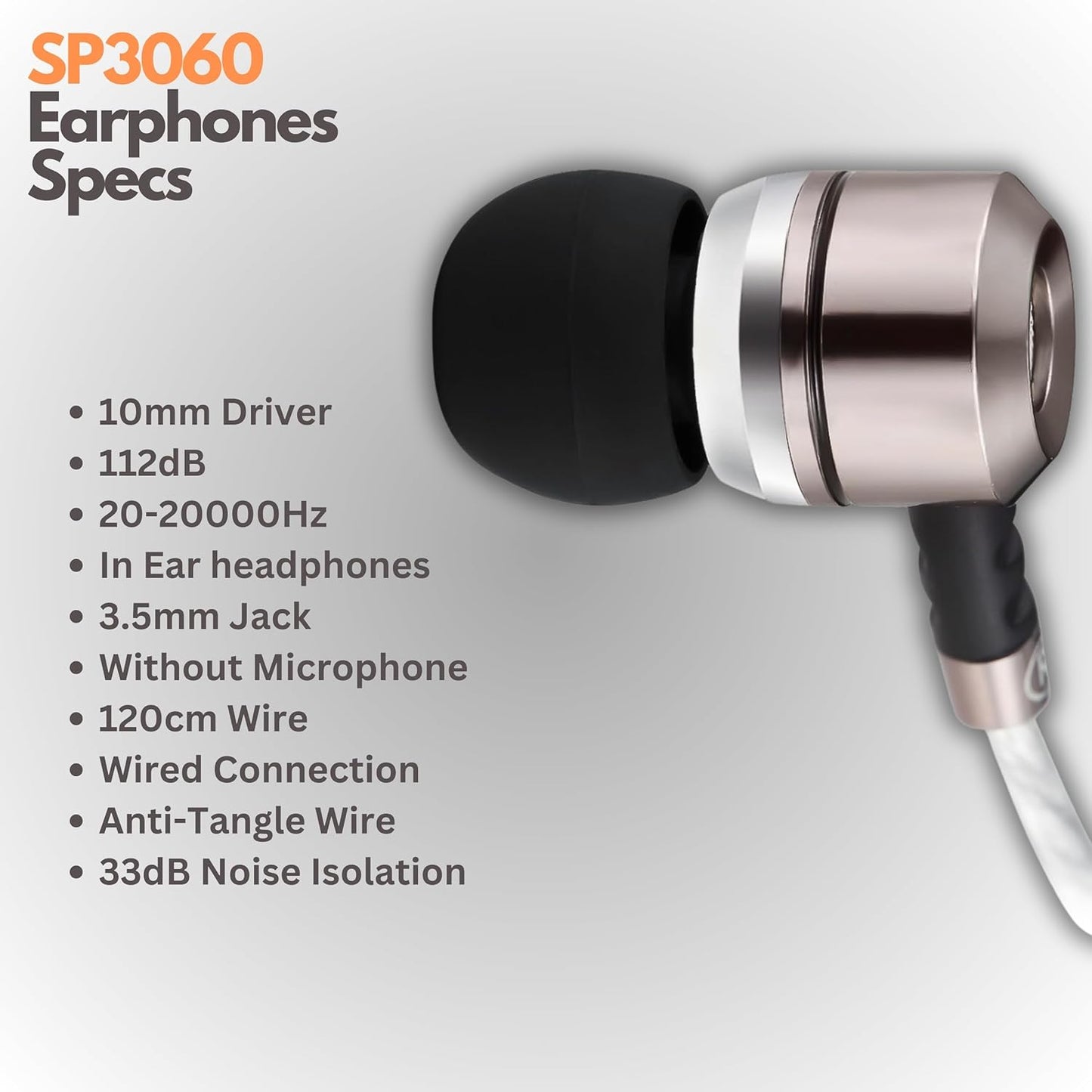 Auriculares con Cable Sephia SP3060 audio HD impulsado por Graves