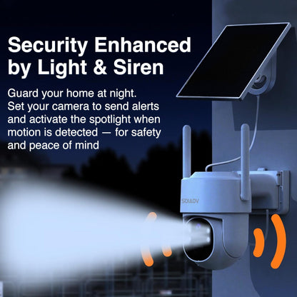 Cámara Seguridad Solar Inalámbrica 2K Exterior Wifi