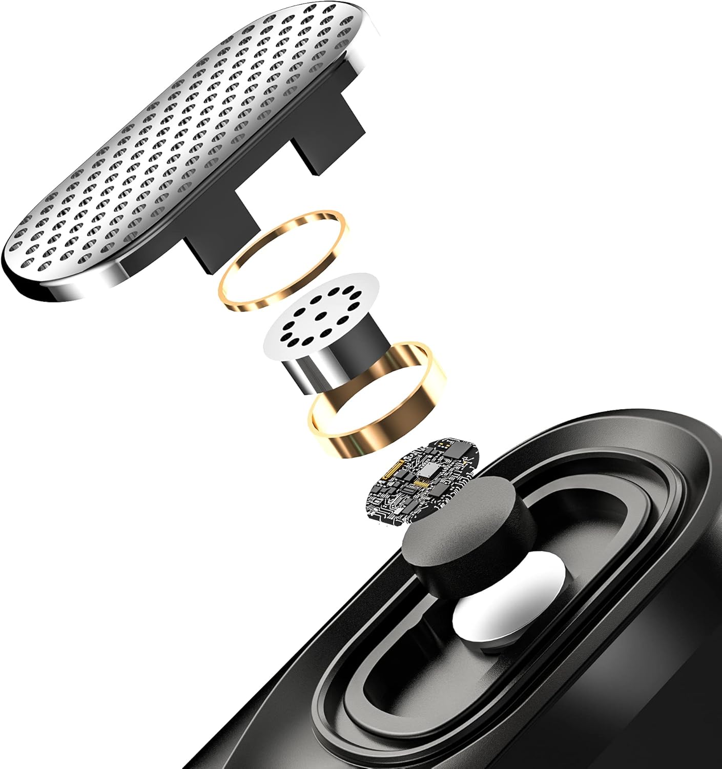 Micrófono inalámbrico Lavalier, con funda de carga, Plug & Play.