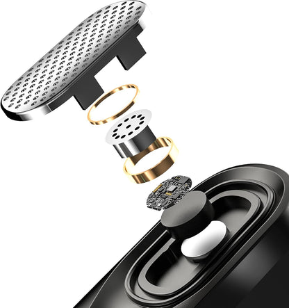 Micrófono inalámbrico Lavalier, con funda de carga, Plug & Play.