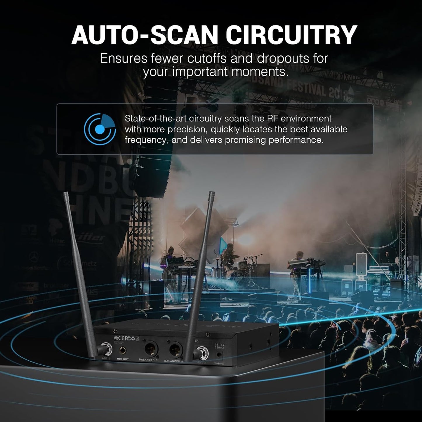 Phenyx Pro Sistema de micrófonos inalámbricos, (USADO).