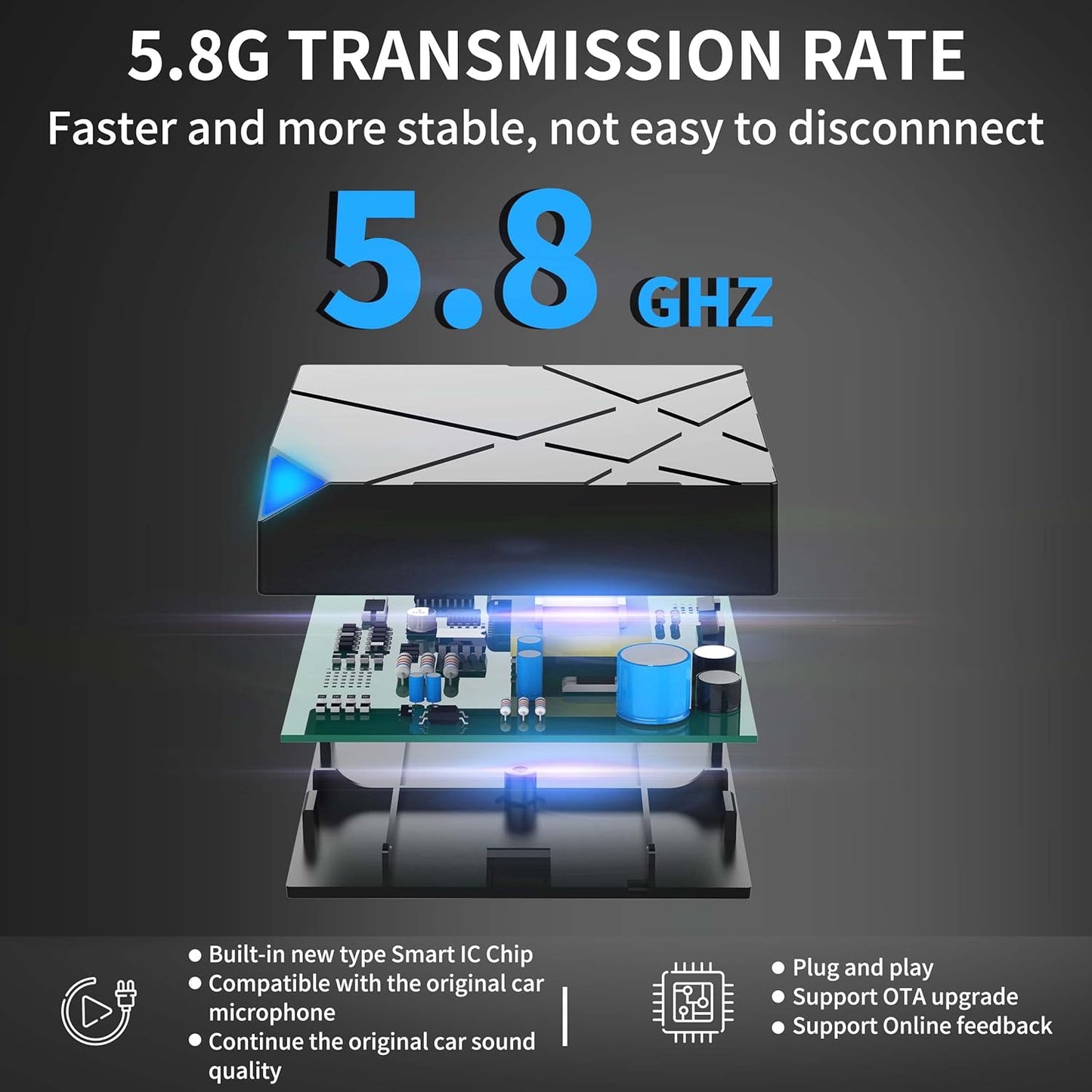 Adaptador inalámbrico CarPlay5.0 todos coches (USADO)