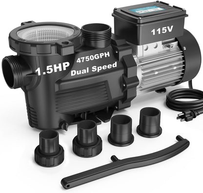 Bomba de Piscina Vidapool SPD150-LV, Dual sobre el suelo (DETALLE)