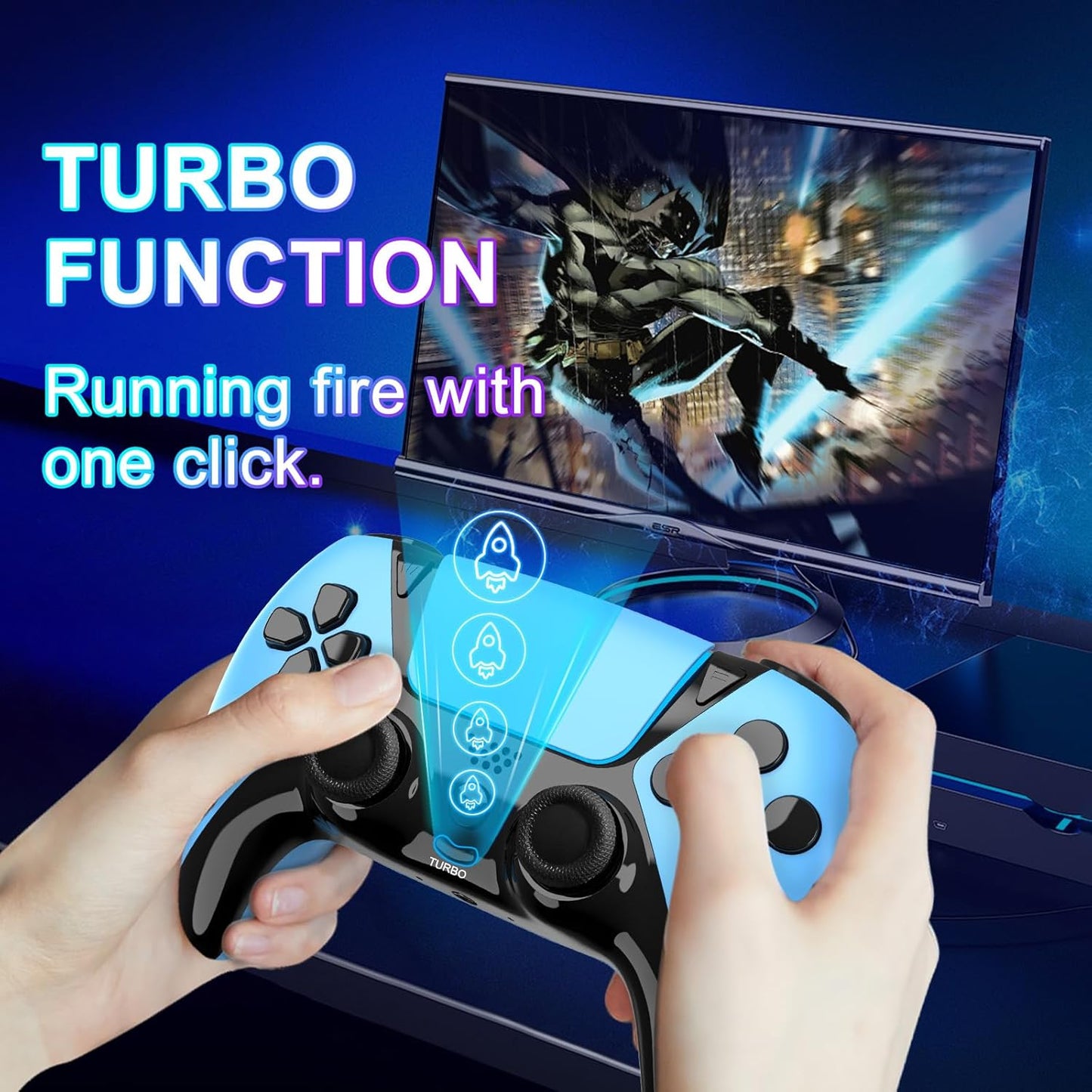 Controlador inalámbrico Ymir para Fire TV con 2 botones de mapa/Macro Turbo. usado
