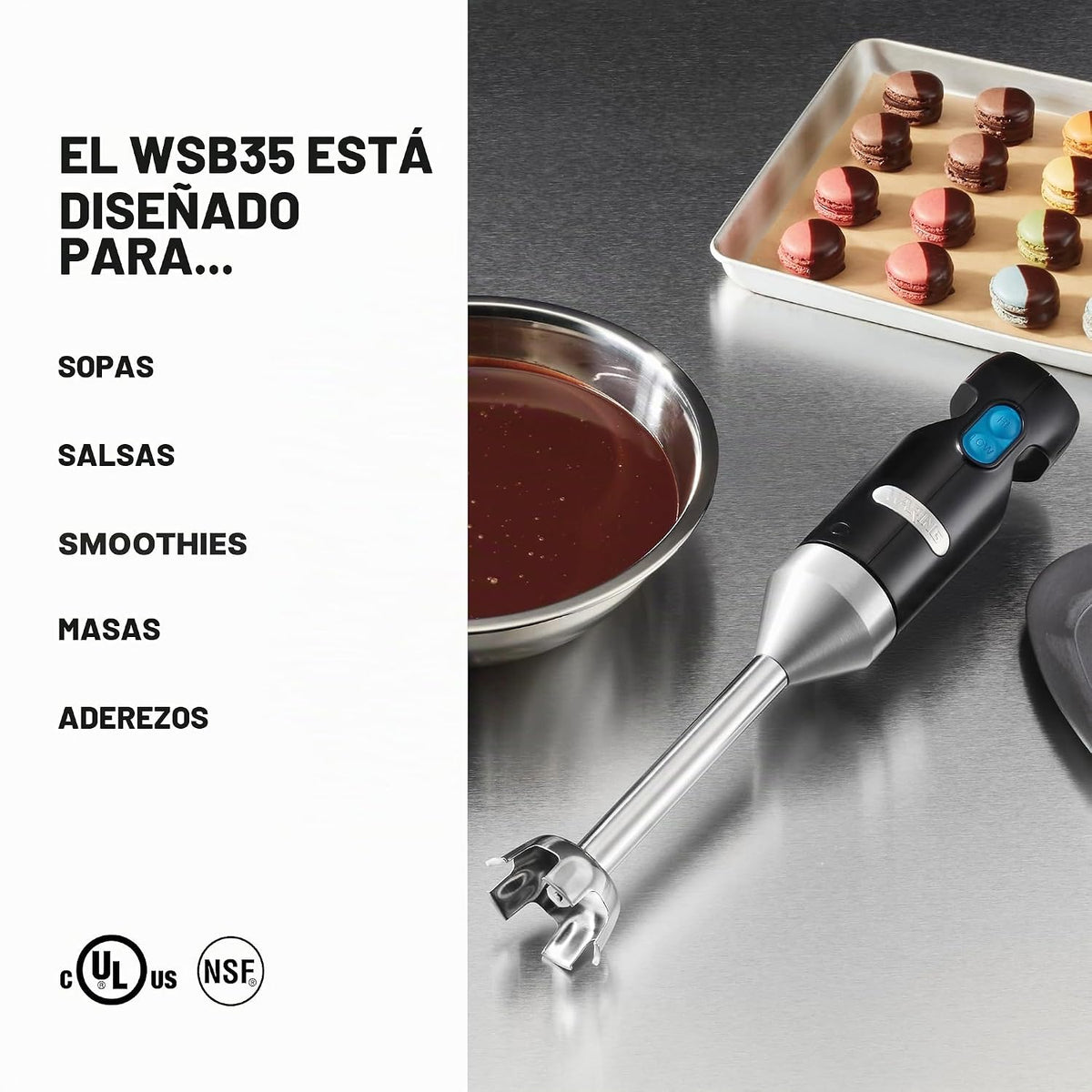 Licuadora de inmersión Waring Commercial Quik Stix de uso comercial usada — vista 3