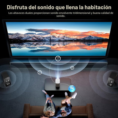 Proyector WiFi Bluetooth 1080P 4K cine en casa